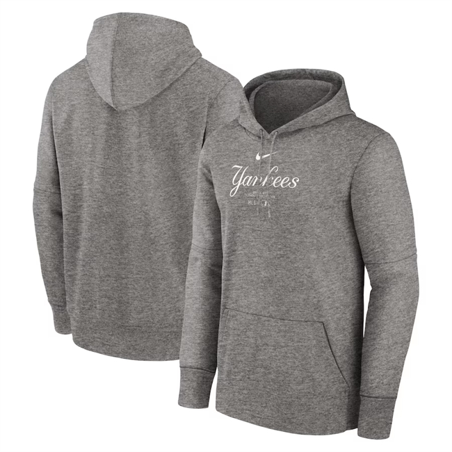 Men's New York Yankees Gray Collection Practice Performance Pullover Hoodie